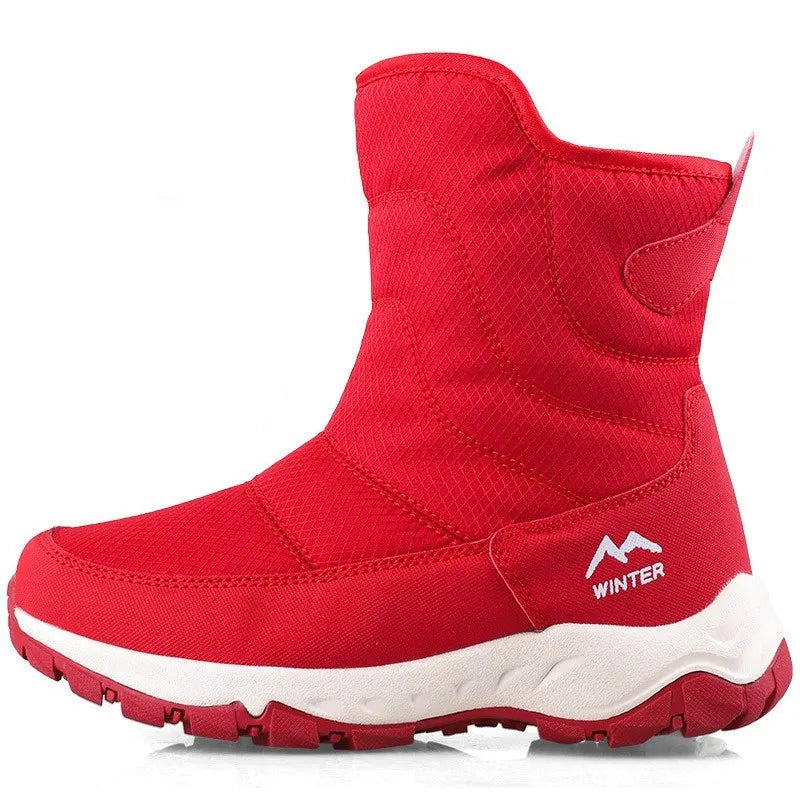 Brand Men Boots Winter Waterproof Snow Boots Unisex High Top Keep Warm Plus Outdoor Ankle Boots Male Cotton Casual Sneakers