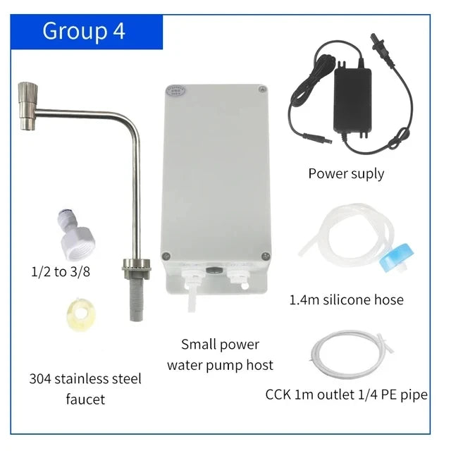 TUNGFULL 12V Electric Water Pump for Kitchen Faucet Galley Automatic Suction 1.5 L/min - Caravan Motorhome Boat Water Pump