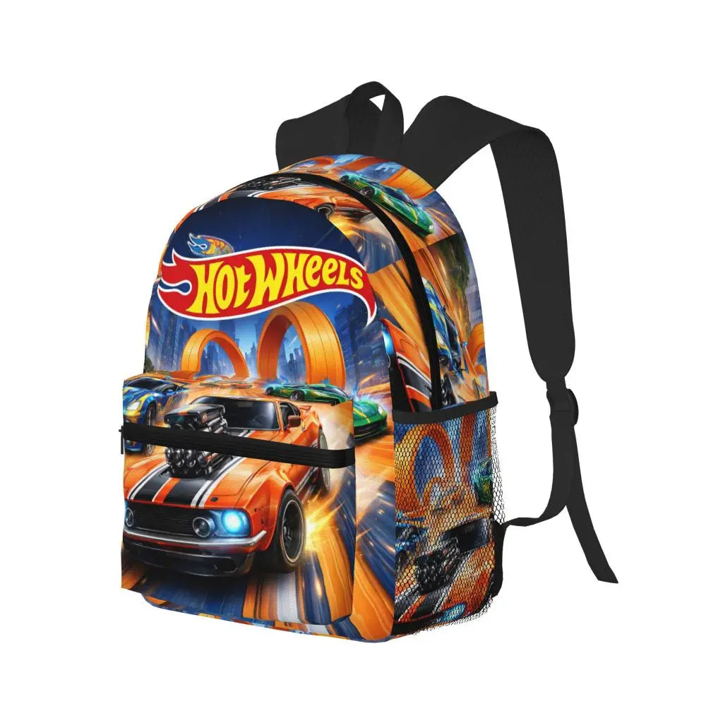 Hot Wheels Race Student Backpack School Bag Hiking Travel Daypack for Men Women Bookbag Shoulder Bags