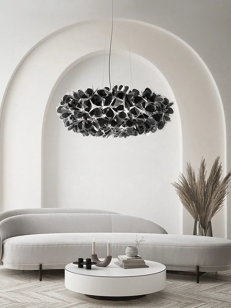 Nordic flower Petal Ceiling Chandelier Mama Non Mama Suspension lamp for Living Room Bedroom Restaurant art colorful cloud lamp