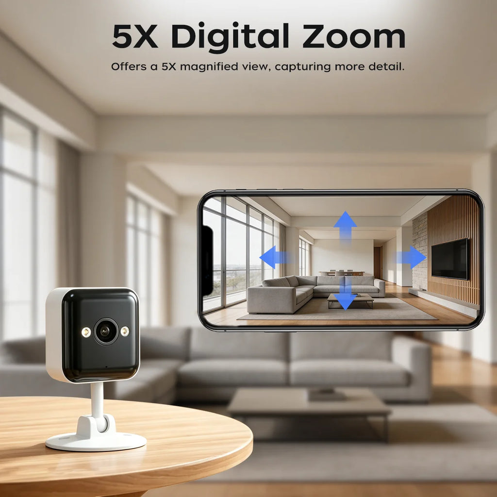 JOOAN 3MP Indoor Security WiFi IP Camera Moiton Detection Night Vision Smart Baby Monitor 24/7 Video Surveillance Camera