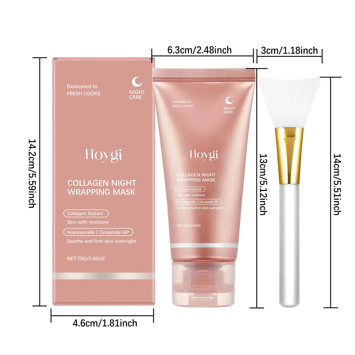 Collagen Peel Off Mask Night Wrapping Hydrating Firming Brightening Elasticity Care Cleansing Face Skin Care Beauty Facial Mask