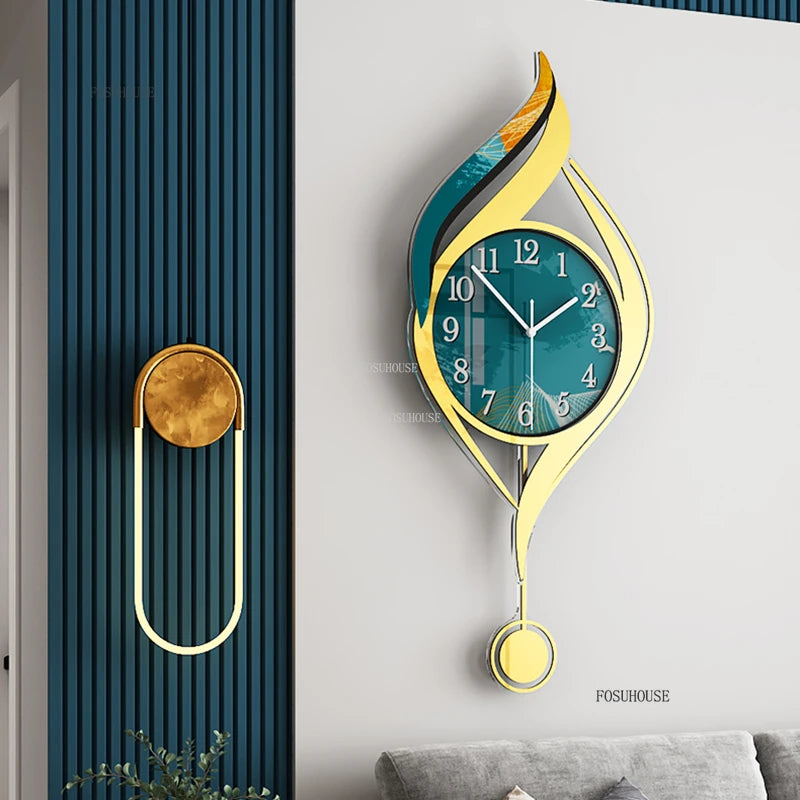 Creative Light Luxury Metal Wall Clocks Living Room Wall Clock Minimalist Modern High-end Wall Watch Nordic New Home Decoration