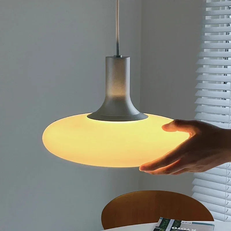 Modern Designer Glass LED Ceiling Hanging Pendant Lamp Luminum for Reading Bedroom Restaurant Dining Room Indoor Home Decoration