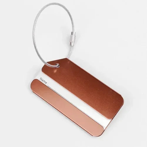 1PC Aluminium Alloy Luggage Tags Fashion Metal Women Men Travel Luggage Suitcase Address Name Label Holder Travel Accessories