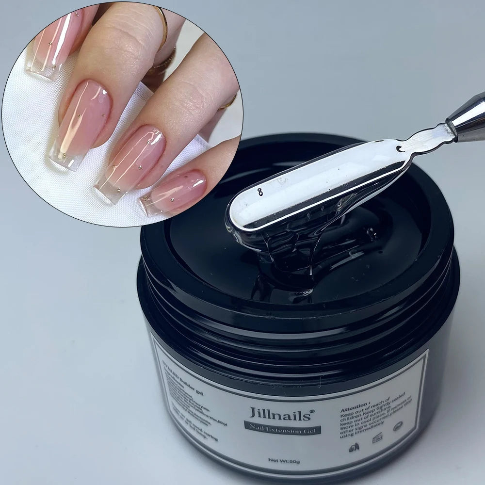 Jillnails Liquid Builder Nail Gel TPO Hema Free for Nail Extension Pink Brown Nude Milky White 50g/100g Nails UV Gel