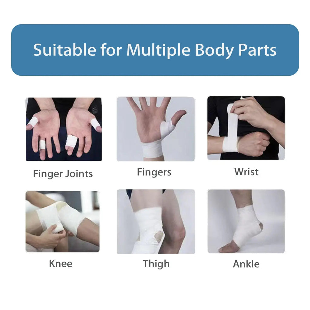 Sports Tape,Strong Tear-Off Non-Stick Residue Tape for Athletes,Support Sport Binding Bandage Cotton White Boxing Adhesive Tape