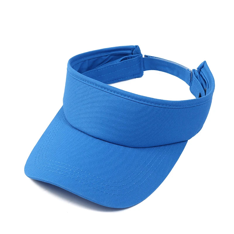 Summer Sun Hats Men Women Cotton Adjustable Visor UV Protection Top Empty Solid Sport Tennis Golf Running Sunscreen Baseball Cap
