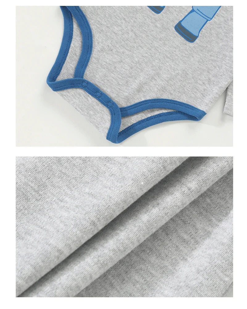 IYEAL 3PCS/lot Baby Long Sleeve 100% Cotton Clothes Baby Boys Girls Bodysuits 0-12 Months Newborn Body Bebe Jumpsuit Clothing