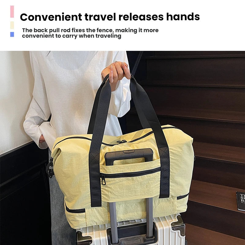 Large Capacity Travel Duffels Bag With Independent Shoe Compartment Travel Totes Suitable For Yoga Gym Storage Weekends Bags