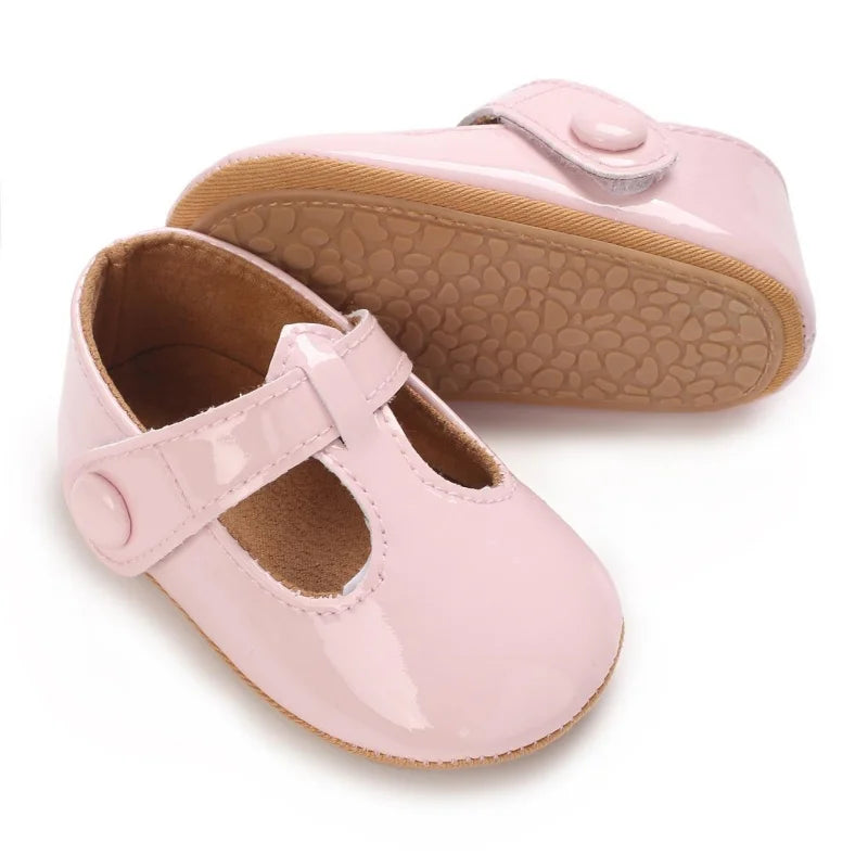 Baby Learning Walk Shoes,Multi Color Patent T-Strap Mary Jane Shoes,Soft Fashion Infant Daily Footwear for Baby Girls 0-1 Year