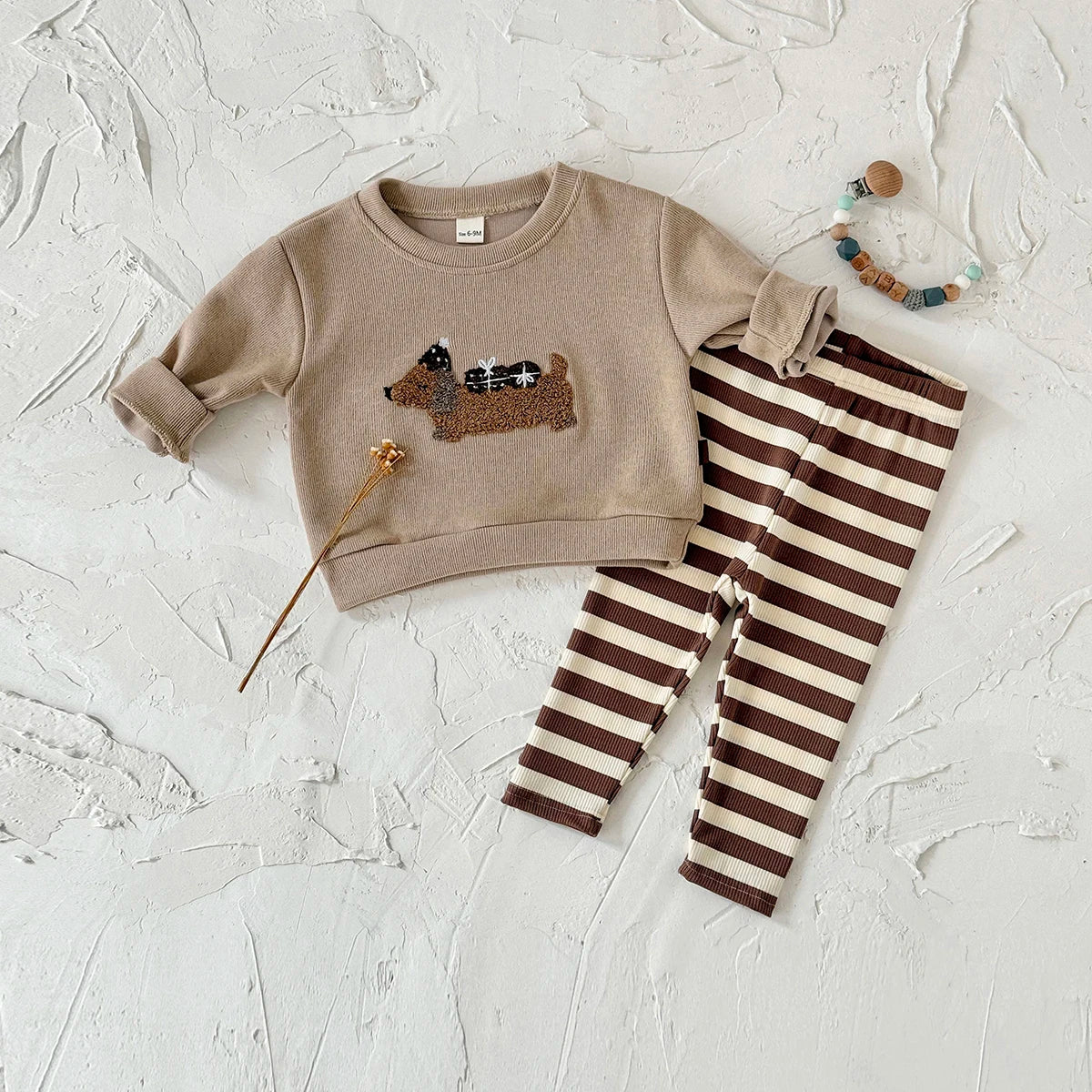 New Baby Boys Girls 2Pcs Long Sleeve Tracksuit Cartoon Puppy Top Pants Children Clothing Toddler Outfit Suit Newborn Clothes