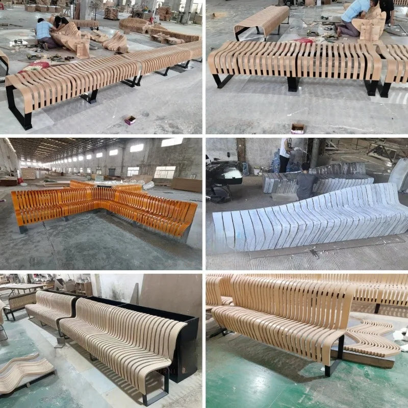 Public seat Modern art Solid wood tree stool Scenic area Landscape rest bench