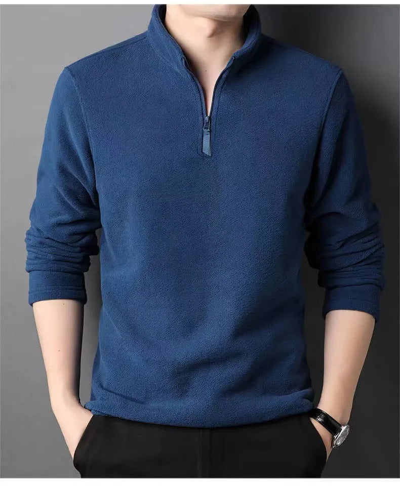 Men's Half-Zip Fleece Pullover Sweatshirt