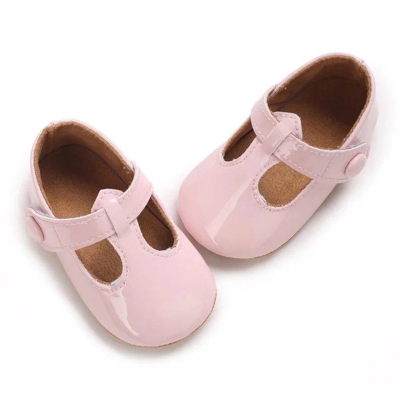 Baby Learning Walk Shoes,Multi Color Patent T-Strap Mary Jane Shoes,Soft Fashion Infant Daily Footwear for Baby Girls 0-1 Year