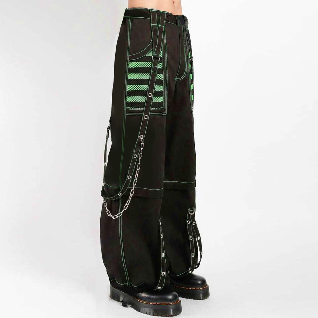 Women's Striped Cargo Jeans with Pockets