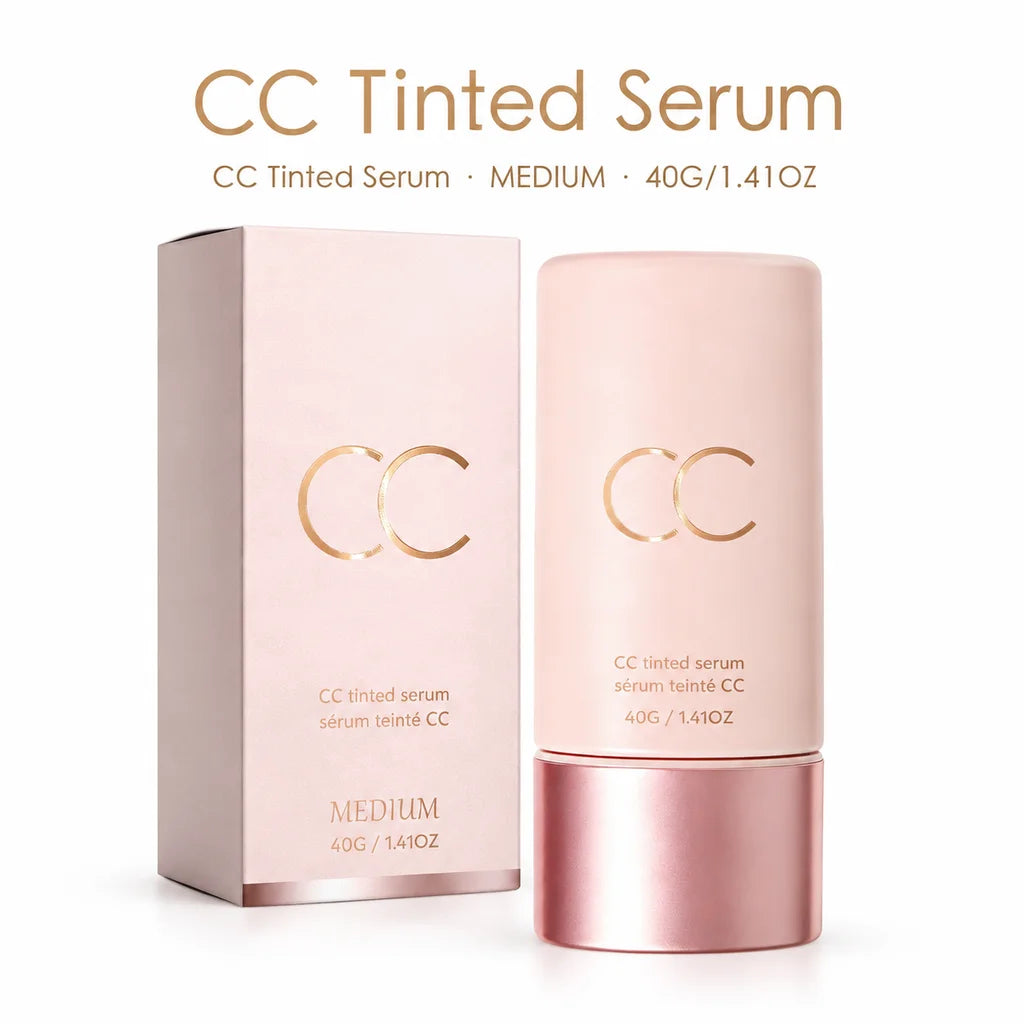 CC Tinted Serum Face Makeup, Color Correcting Moisturizing Skin Tint, Natural Coverage Makeup Base, Waterproof Long Lasting