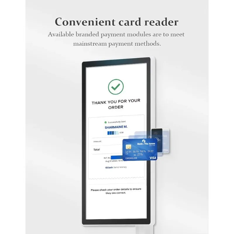 Touch Screen Kiosk Self-service Ordering System With Printer Support POS Machine Restaurant Payment Kiosk