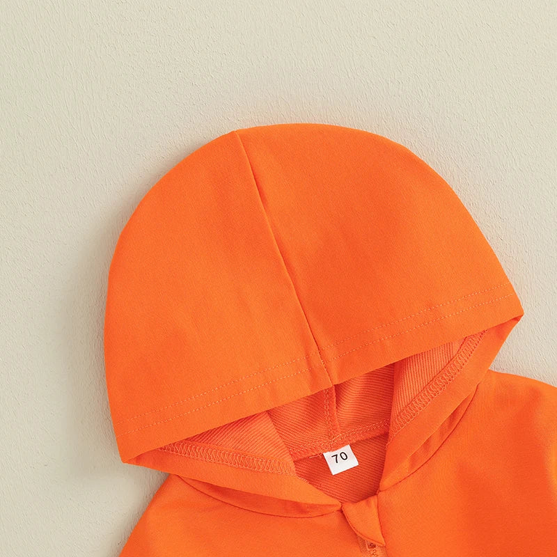 Toddler Hooded Sweatshirt – Solid Color Long-Sleeve Pullover