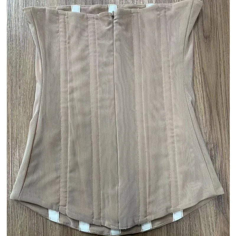 Fishbone waist Sexy Corset tops Harajuku Aesthetic Tank Top High Elasticity Seamless Crop tops Y2K party Camis Women Clothing