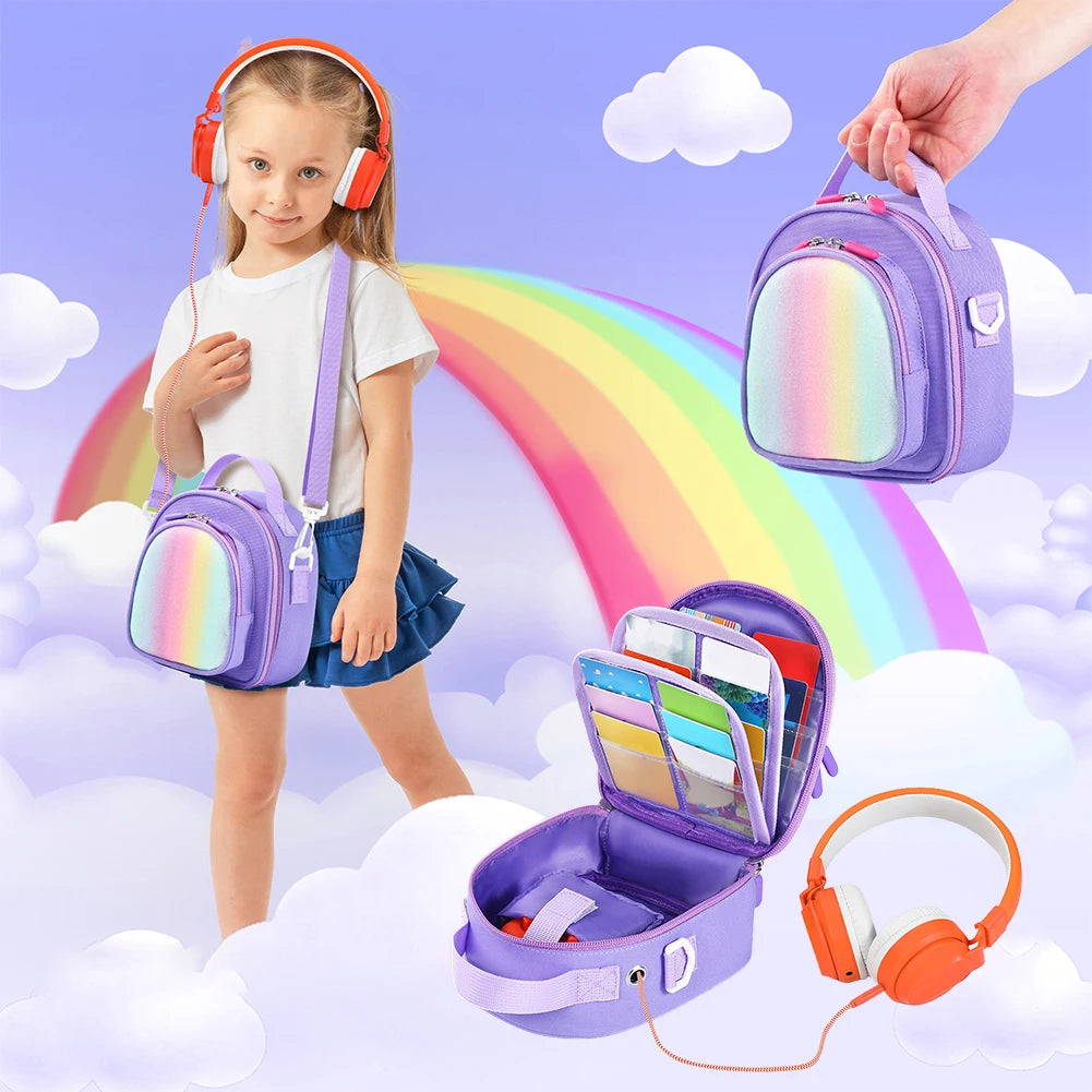 Carrying Case for Yoto Mini (2024 Edition) Travel Storage Bag Card Holder Hold Up To 30 Cards Protective Case for Audio Player