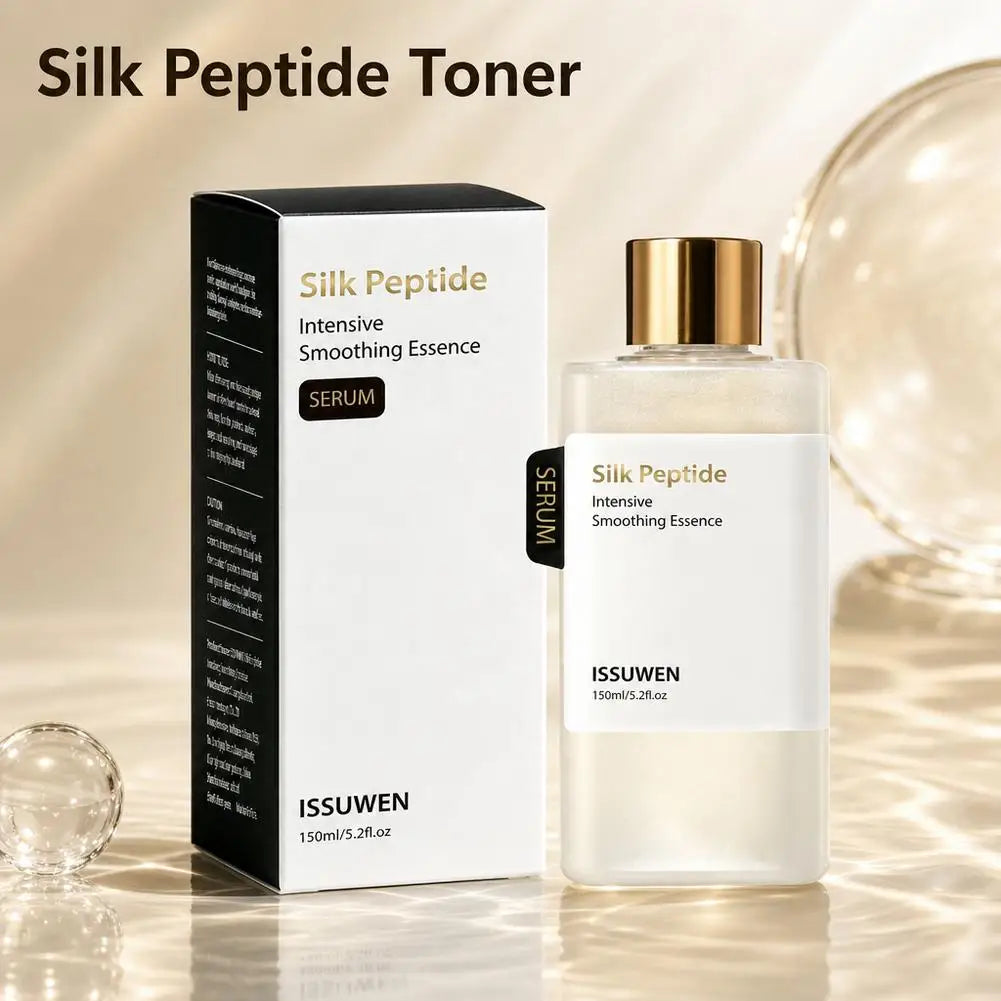 Silk Peptide Intensive Smoothing Essence Toner Relieve Skin Sensitivity Dryness  Quick Absorb Hydrating Basic Korean skincare