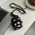 Women Small Bag Mini Lipstick Headphones Trendy Fashionable Pendant Bag Simple Niche Design Fabric Single-shoulder Crossbody Bag