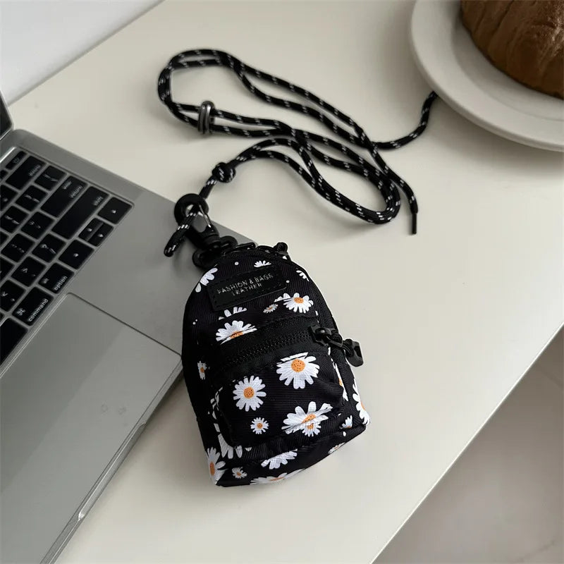 Women Small Bag Mini Lipstick Headphones Trendy Fashionable Pendant Bag Simple Niche Design Fabric Single-shoulder Crossbody Bag