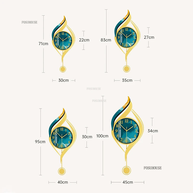 Creative Light Luxury Metal Wall Clocks Living Room Wall Clock Minimalist Modern High-end Wall Watch Nordic New Home Decoration