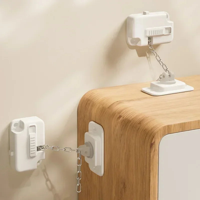 Safety Locks 2/3Pcs for Fridge Door Adjustable Refrigerator Lock with Keys Drawers Toilet and Baby Safety Cabinet Lock