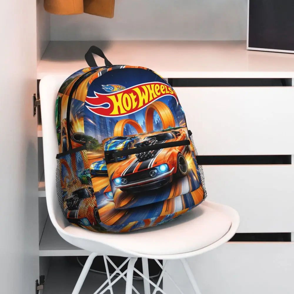 Hot Wheels Race Student Backpack School Bag Hiking Travel Daypack for Men Women Bookbag Shoulder Bags