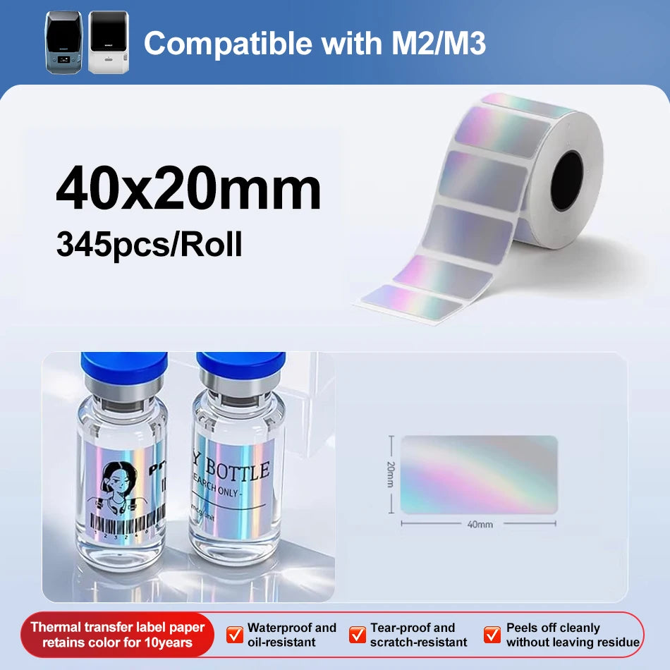 M2 Niimbot Portable Thermal Transfer Label Printer Multi-function Sticker Label Maker Machine for Office Clothes Tag Power Cable