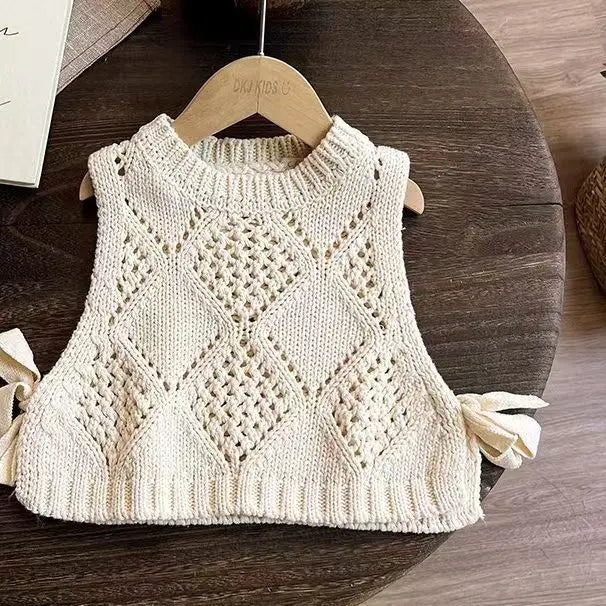 Childrens Clothing Set 2026 New Childrens Yarn Vest Base Shirt Baby Spring and Autumn Pants Three Piece Set