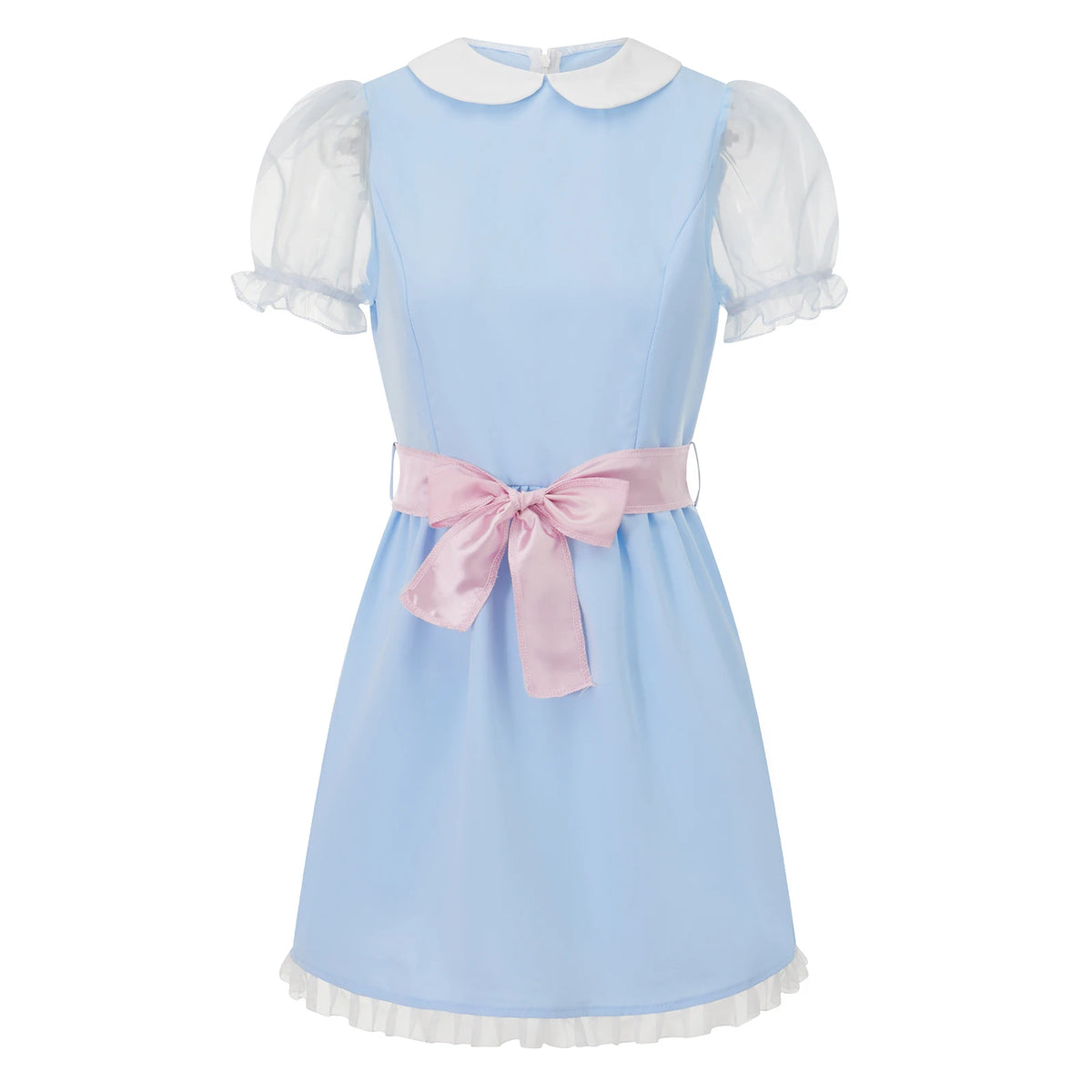Halloween Creepy Grady Twins Costume for Women Blue Babydoll Dress Cosplay Costume Halloween Fancy Dress Y2k Streetwear