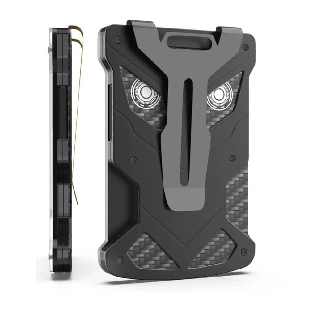 Tactical RFID Blocking ID Badge Holder & Slim Metal Card Wallet