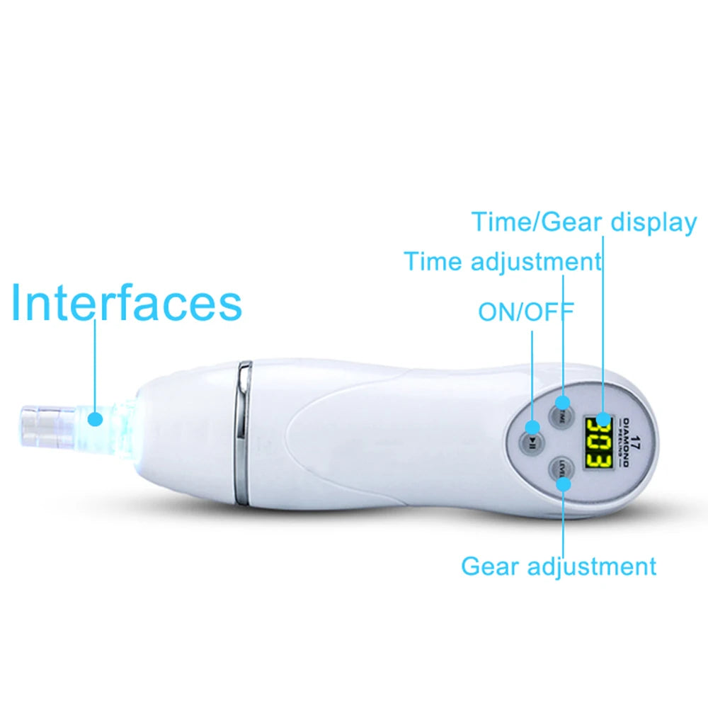 Dermabrasion Exfoliating Blackhead Acne Pore Remove Facial Skin Care Beauty Machine Rechargeable Face Diamond Pen Home Beauty