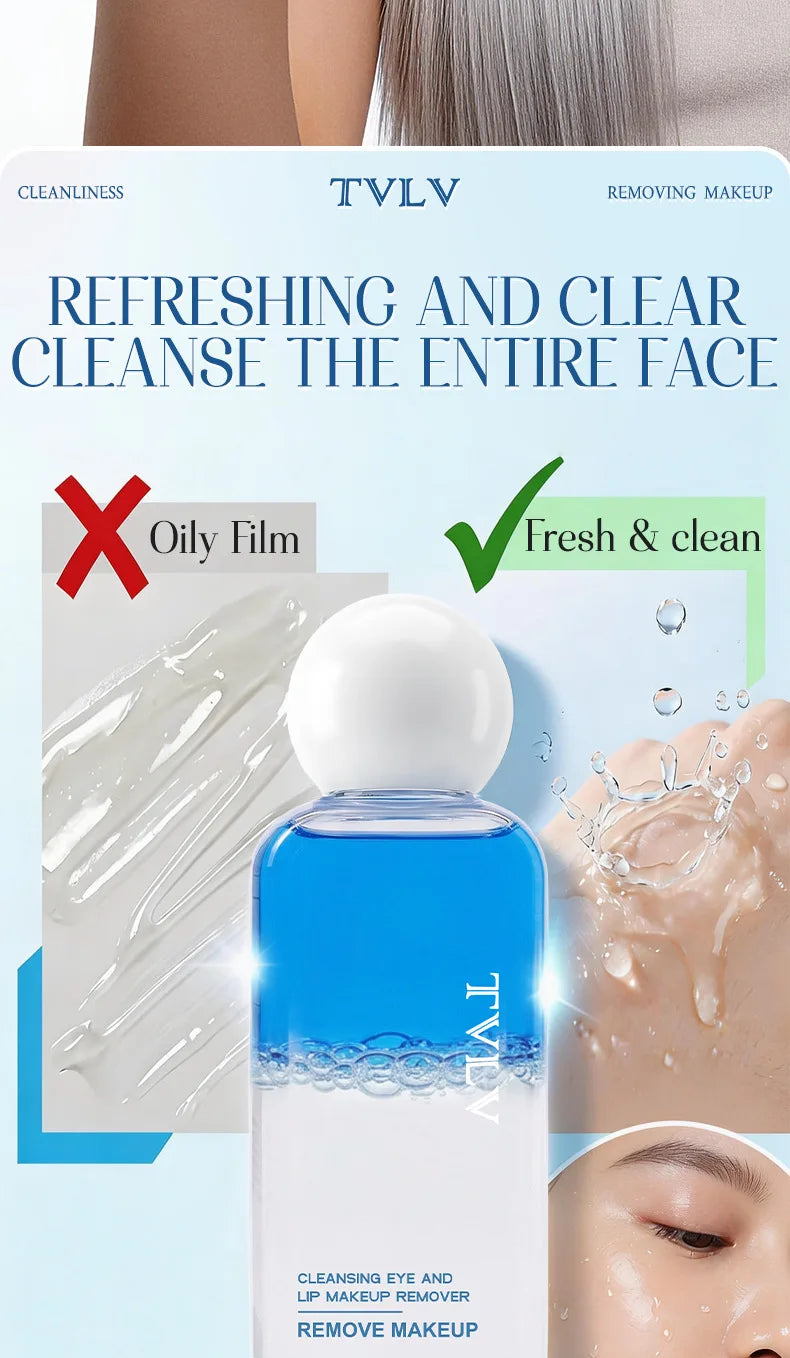 TVLV Gentle Makeup Remover, Refreshing and Gentle in Its Removal, Without Causing Tension, Effectively Cleansing The Makeup.