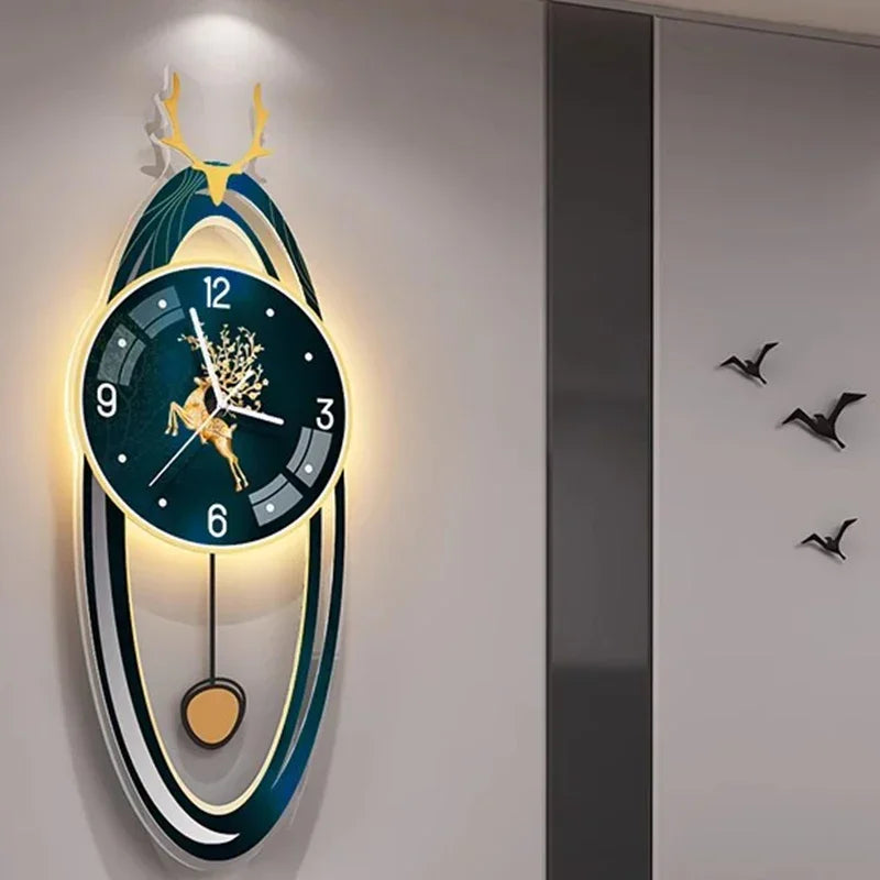 Aesthetic Bathroom Wall Watch Metal Art Bedrooms Korean Luxury Digital Clock Wall Modern Relogio De Parede Room Decorations