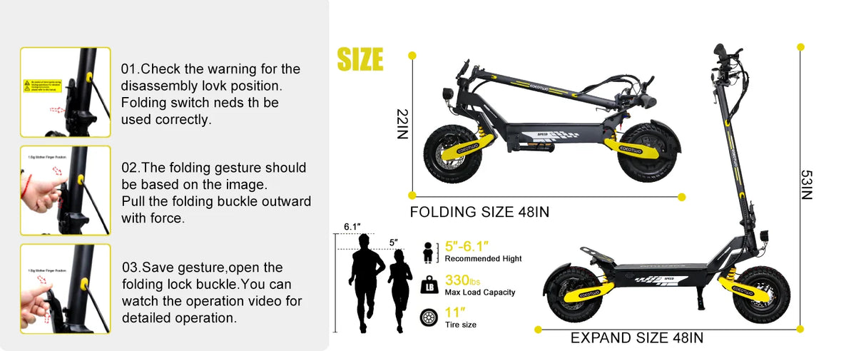 1200W Electric Scooter for Adult 48V13AH 28MPH 11'' Off-road Commuting E-Scooter