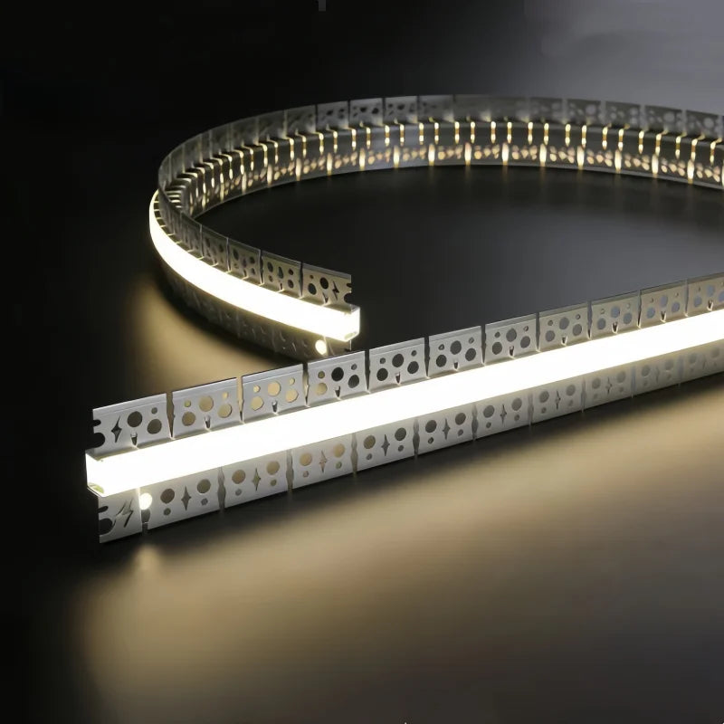 Recessed Bendable Led Aluminum Profile Hidden Ceiling Curved Channel Trimless Soft Cover Wall Floor Decor Linear Strip Light