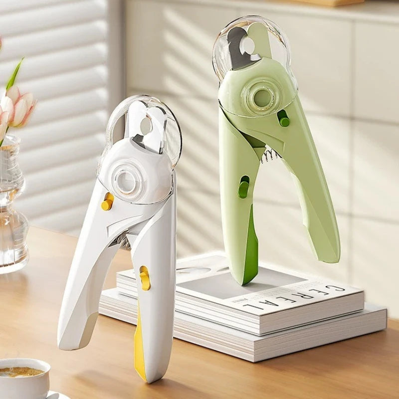 LED Light Dog And Cat Nail Clipper And File with Scissors Complete Pet Grooming Tool for Dogs And Cats