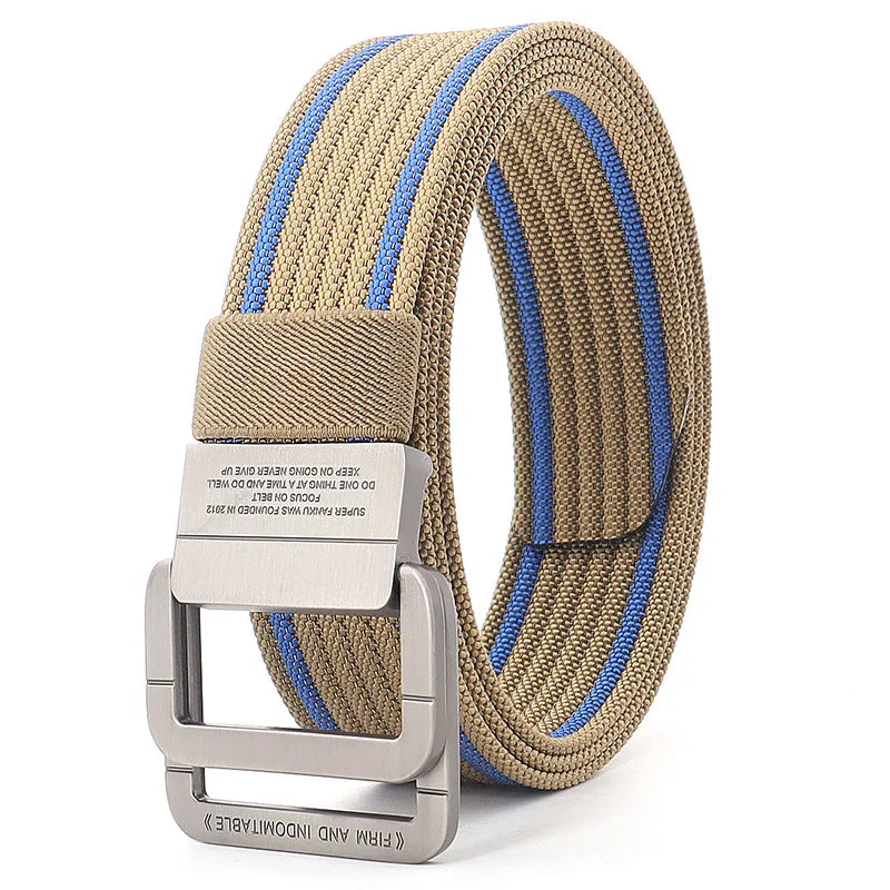 Red Ears Plastic Buckle Tactical Belt Men'S Multifunctional Military Fan Canvas Belt Outdoor Faux Nylon Training Waist Belt
