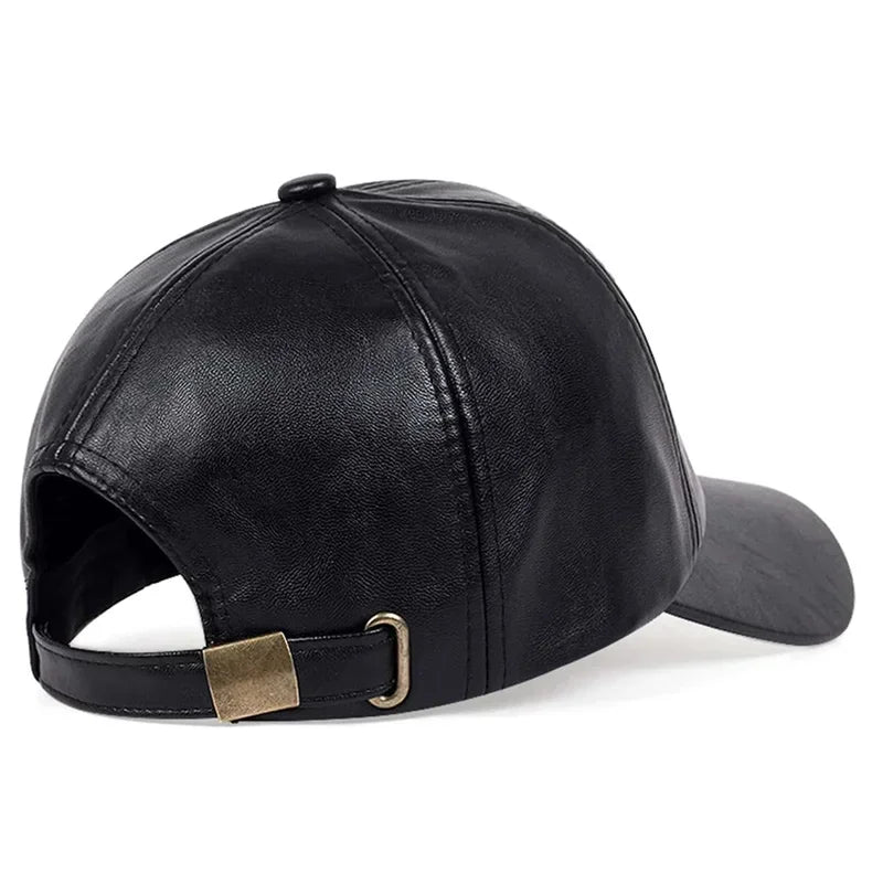 Unisex 1985 Letter Imprinting Leather Baseball Caps Spring and Autumn Outdoor Adjustable Casual Hats Sunscreen Hat