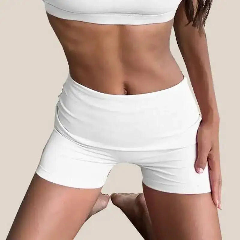 Women's Two Pieces Set Short Sets Yoga Outfit For Women Spaghetti Strap Tank Top Shorts Set With Bra Pads Ideal For Yoga Workout