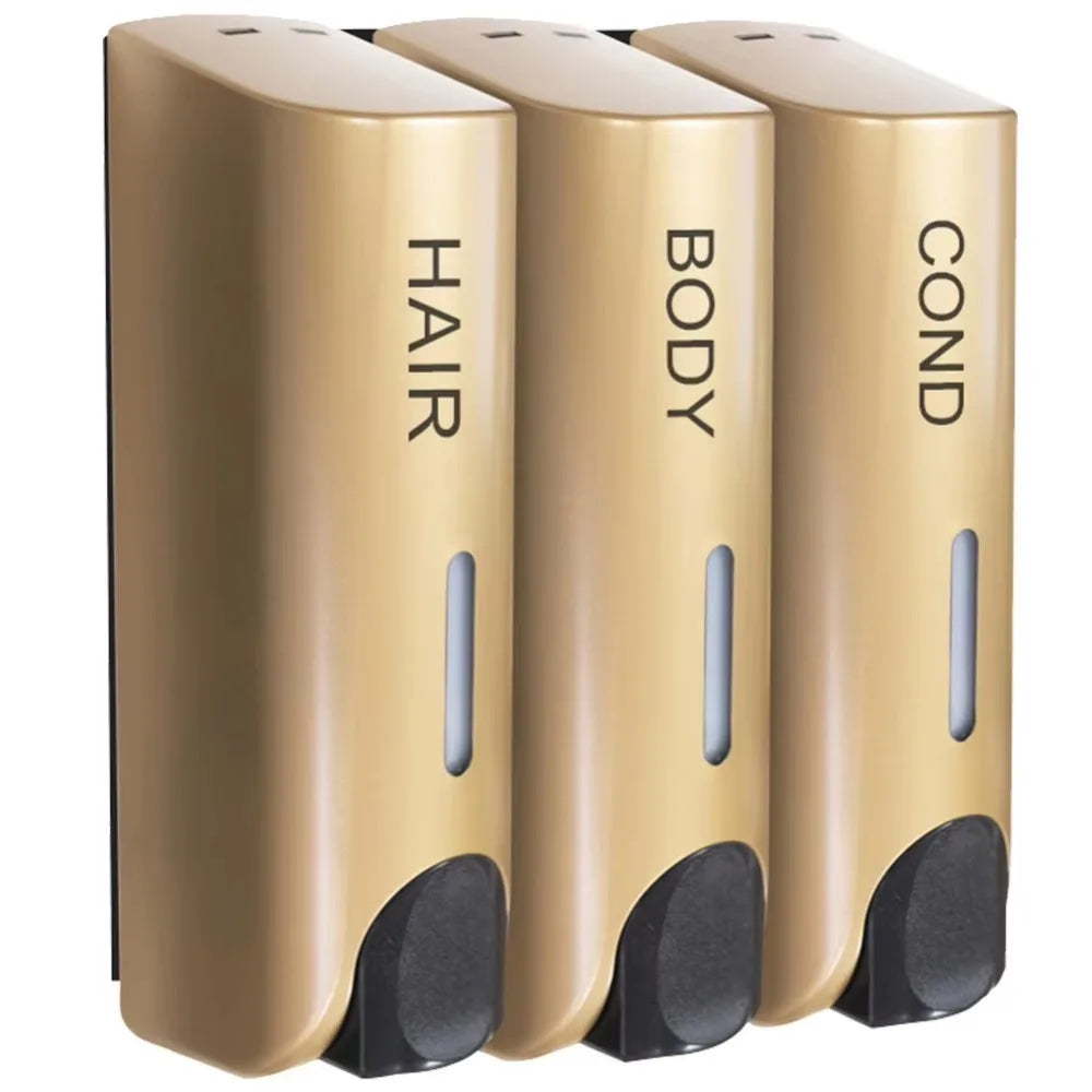 Manual Press Wall Mounted Soap Dispenser Refillable Lock Lotion Soap Container Large Capacity Space Saving Shampoo Liquid Bottle