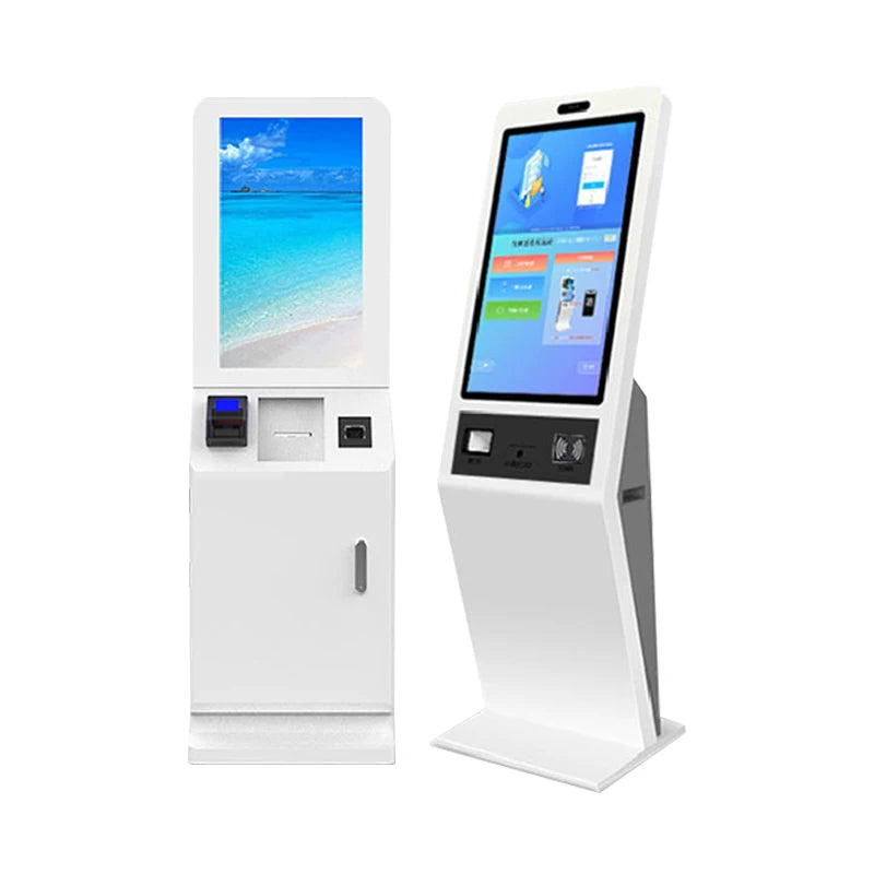 32-Inch Touch Screen Restaurant Self-Service Ordering & Checkout Kiosk with Floor-Standing Design for Indoor Use