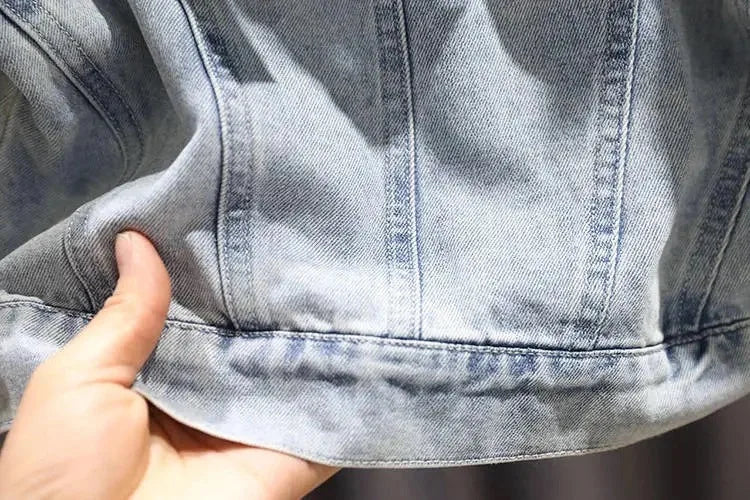 1-10 Years Baby Girls Denim Jacket New Fashion Kids Jean Coat For Girls Sweet Lace Design Princess Outerwear Children's Clothing