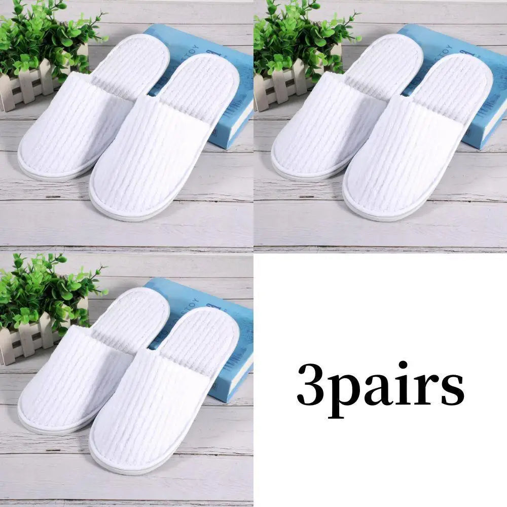 3Pairs Winter Slippers Men Women Hotel Disposable Slippers Thickened Anti-slip Guest Slippers Top Quality Bedroom House Slippers