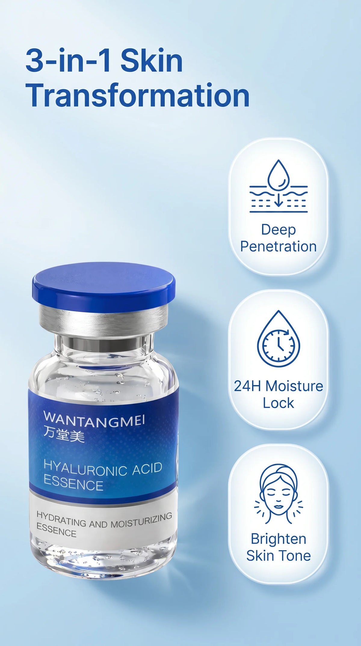 Wantangmei Lot Moisturizing Vitamins Hyaluronic Acid Serum Facial Skin Care Anti Wrinkle Anti Aging Collagen Essence Liquid