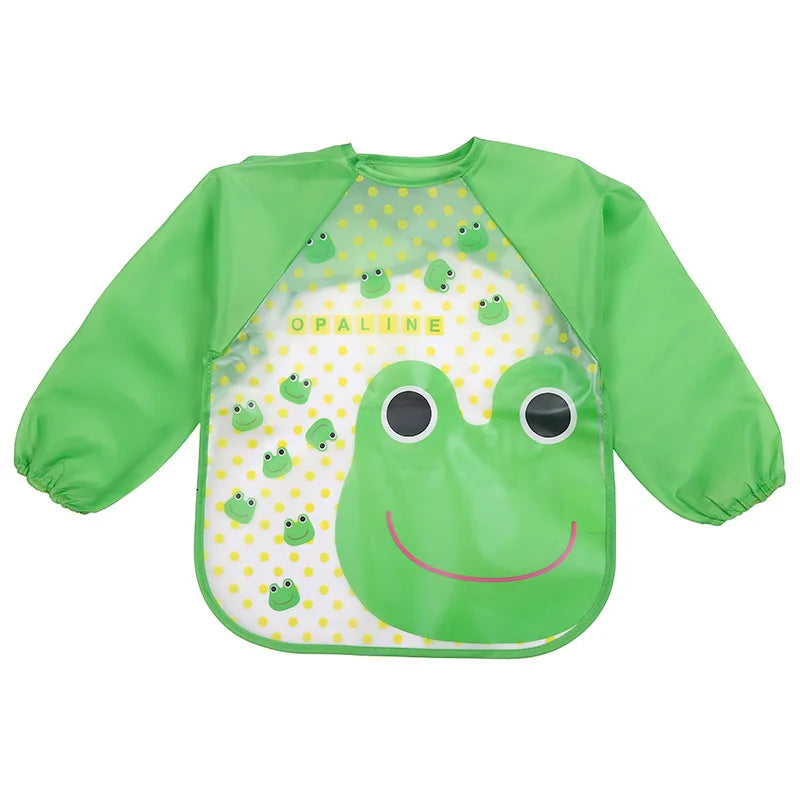 0-4 Years Baby Bibs Waterproof Kid Eating Clothing Children's Long Sleeves Feeding Smock Bib Baby Apron Bandana Bibs Clothes